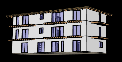 rendering case prefabbricate in legno